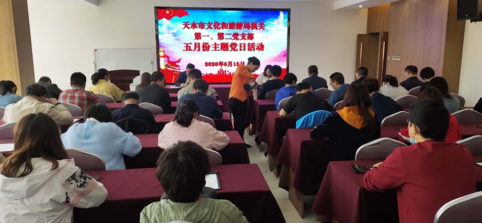 天水市文化和旅游局機關(guān)第一、第二黨支部開展主題黨日活動