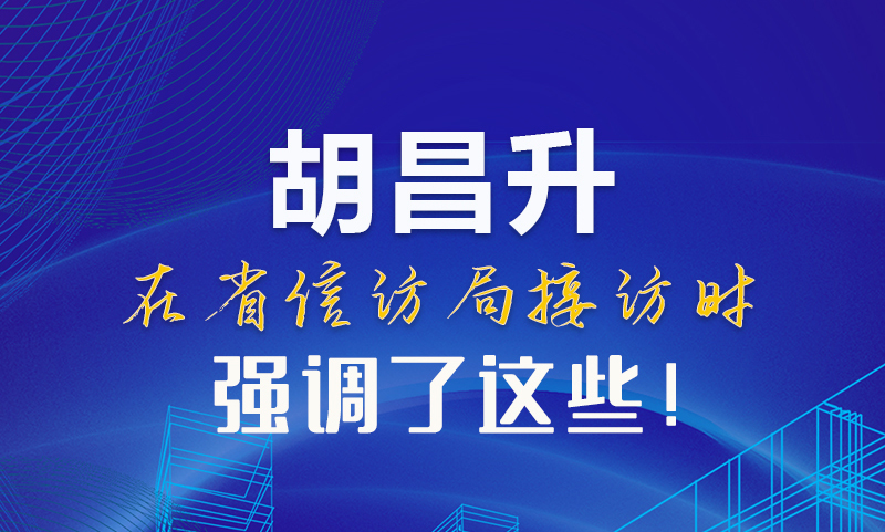 圖解|胡昌升在省信訪局接訪時強調了這些！