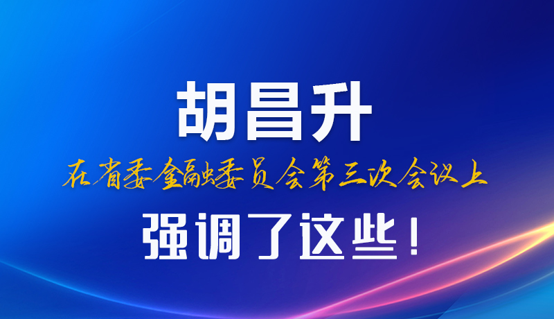 圖解|胡昌升在省委金融委員會第三次會議上強(qiáng)調(diào)了這些！