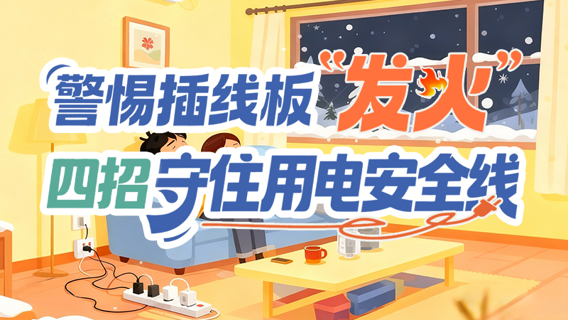 長圖|警惕插線板“發(fā)火”！四招守住用電安全線